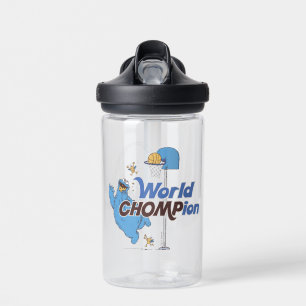 Cookie Monster Shooting Basketball Hoops Water Bottle
