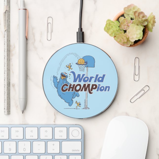 Cookie Monster | Shooting Basketball Hoops Wireless Charger (Desk)