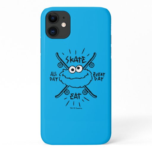 Cookie Monster Skate Logo - Skate, Eat, 24/7 iPhone 11 Case