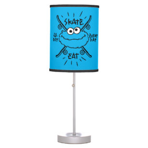 Cookie Monster Skate Logo - Skate, Eat, 24/7 Table Lamp