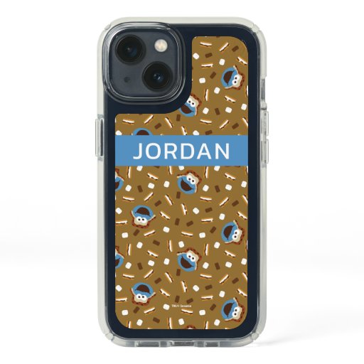 Cookie Monster S'mores Pattern | Add Your Name Speck iPhone 13 Case