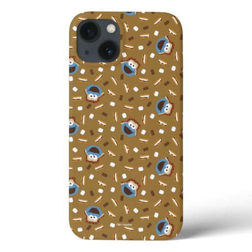 Cookie Monster S'mores Pattern iPhone 13 Case