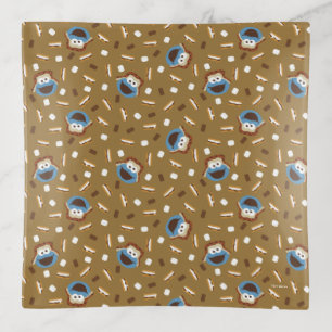 Cookie Monster S'mores Pattern Trinket Tray