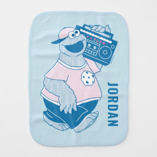 Cookie Monster  Sorry But Me Gotta Baby Burp Cloth