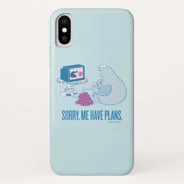 Cookie Monster | Sorry, Me Have Plans Case-Mate iPhone Case (Back)