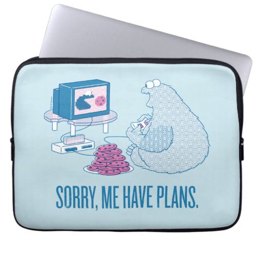 Cookie Monster  Sorry Me Have Plans Laptop Sleeve