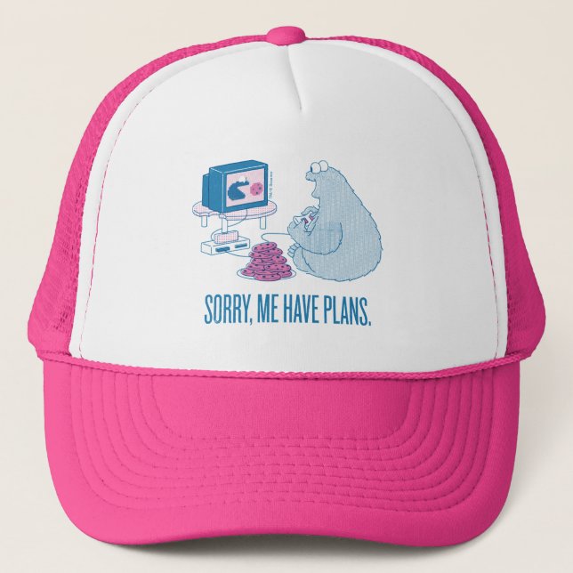 Cookie Monster | Sorry, Me Have Plans Trucker Hat (Front)