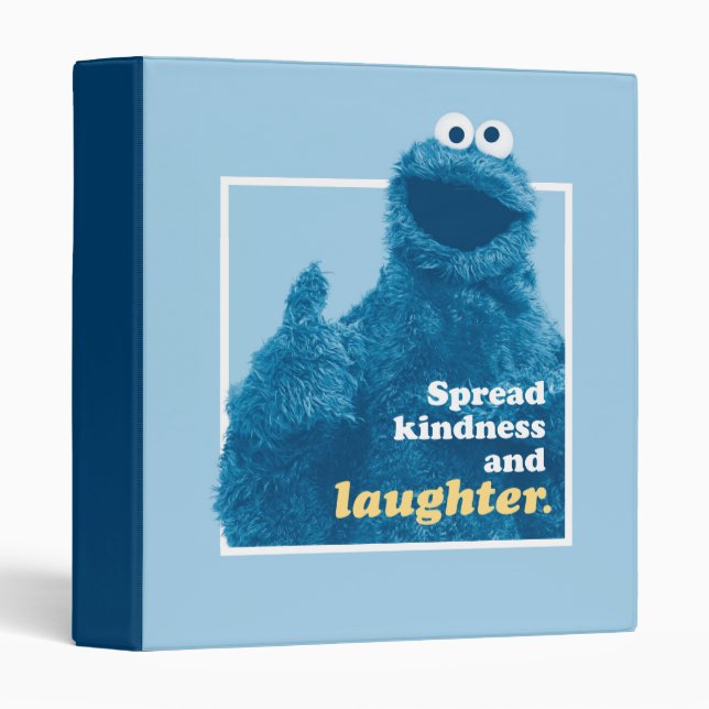 Cookie Monster | Spread Kindness and Laughter 3 Ring Binder (Front/Spine)