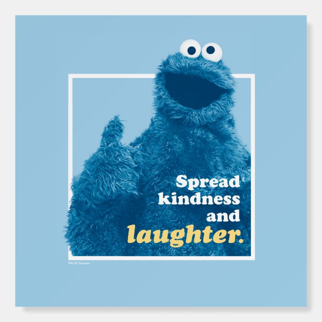 Cookie Monster | Spread Kindness and Laughter Foam Board (Front)
