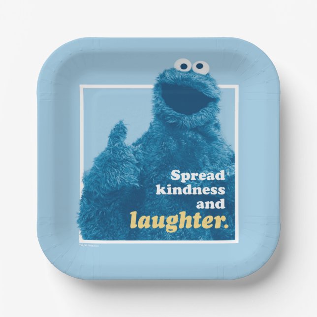 Cookie Monster | Spread Kindness and Laughter Paper Plates (Front)