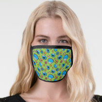 Cookie Monster Sticker Pattern Face Mask