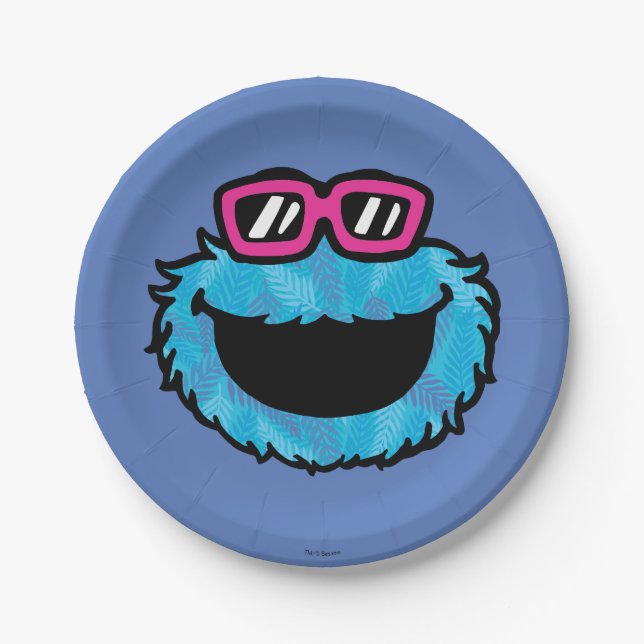 Cookie Monster | Summer Vibes Paper Plates (Front)
