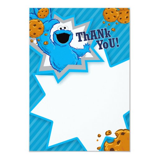 Cookie Monster Thank You Card | Zazzle