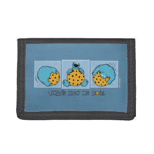 Cookie Monster That's How Me Roll Tri-fold Wallet