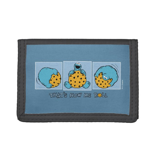 Cookie Monster | That's How Me Roll Tri-fold Wallet (Front)