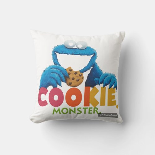 cookie monster throw pillow