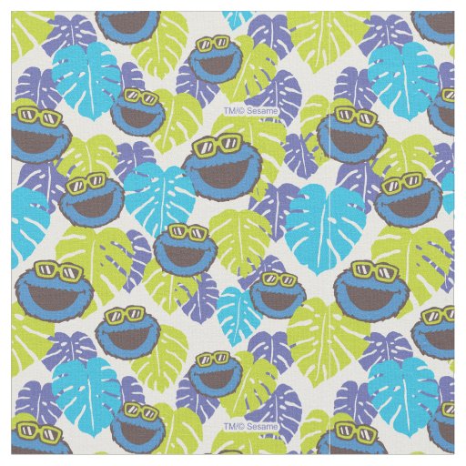 Cookie Monster | Tropical Pattern Fabric