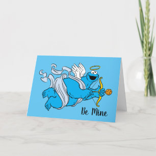 Cookie Monster Valentine's Cupid Holiday Card