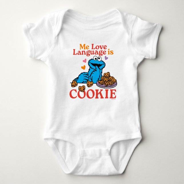 Cookie Monster | Valentine's Day Quote Baby Bodysuit (Front)