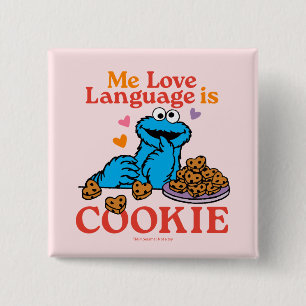 Cookie Monster Valentine's Day Quote Button