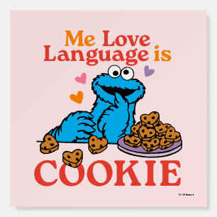 Cookie Monster Valentine's Day Quote Foam Board