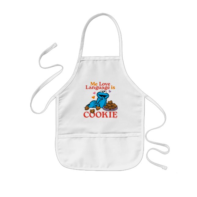 Cookie Monster | Valentine's Day Quote Kids' Apron (Front)