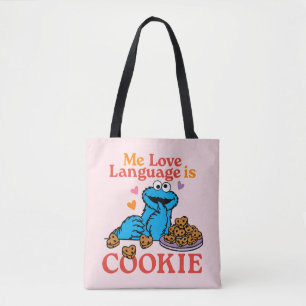 Cookie Monster Valentine's Day Quote Tote Bag