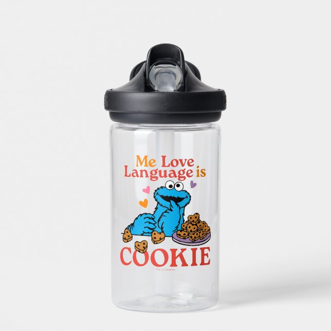 Cookie Monster | Valentine's Day Quote Water Bottle (Front)