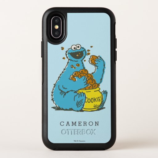 Cookie Monster Vintage | Add Your Name OtterBox Symmetry iPhone X Case