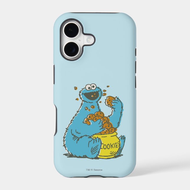 Cookie Monster Vintage Iphone Case (Back)