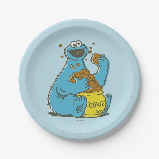 Cookie Monster Vintage Paper Plate