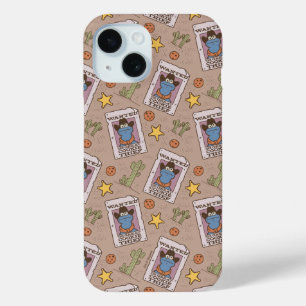 Cookie Monster Wanted Pattern iPhone 15 Case