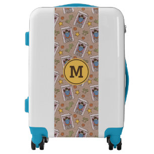 Cookie Monster Wanted Pattern Luggage