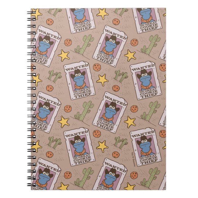 Cookie Monster Wanted Pattern Notebook (Front)