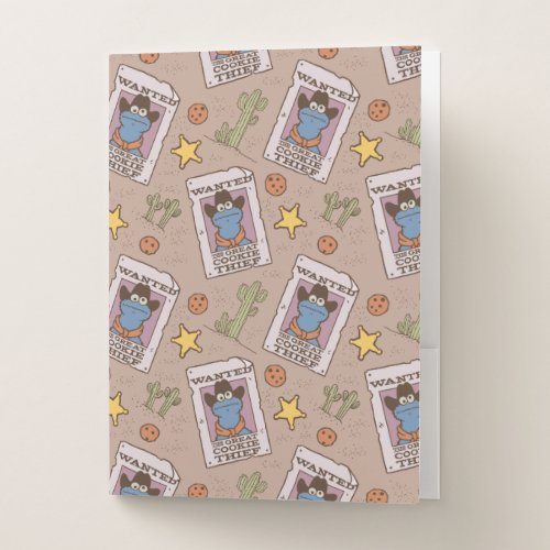 Cookie Monster Wanted Pattern Pocket Folder