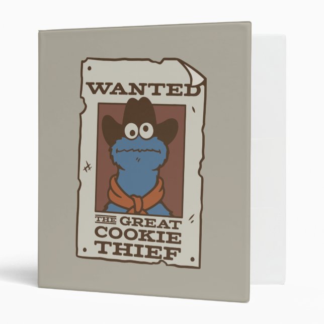 Cookie Monster | Wanted Poster 3 Ring Binder (Front/Inside)