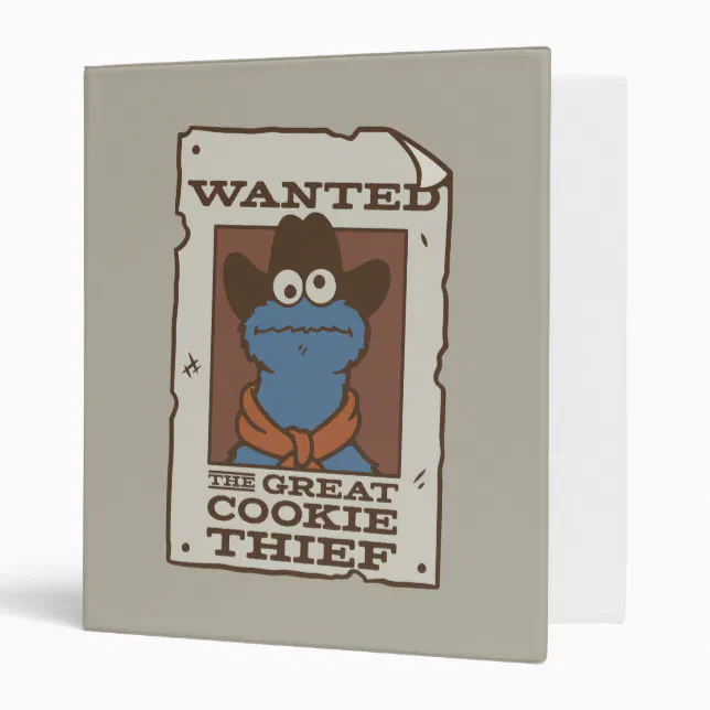 Cookie Monster | Wanted Poster 3 Ring Binder | Zazzle