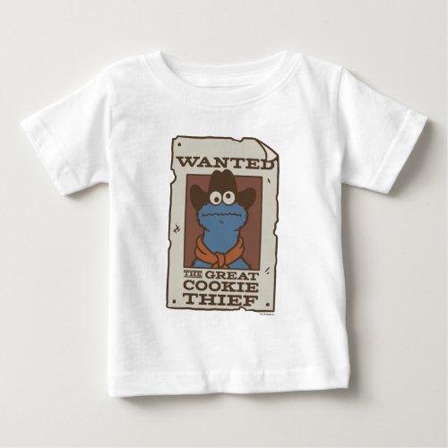 Cookie Monster  Wanted Poster Baby T_Shirt