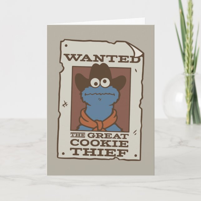 Cookie Monster | Wanted Poster Card (Front)
