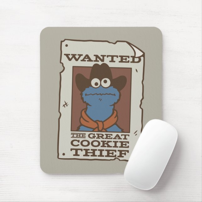 Cookie Monster | Wanted Poster Mouse Pad (With Mouse)