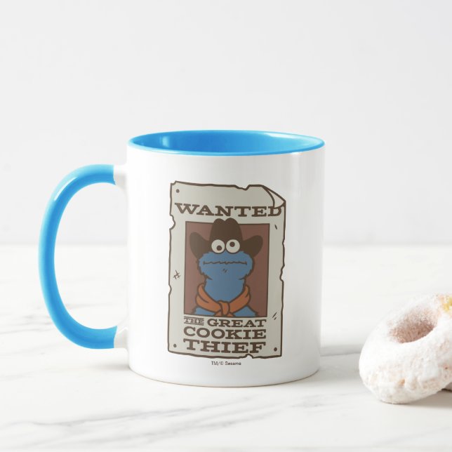 Cookie Monster | Wanted Poster Mug (With Donut)