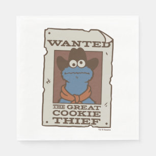 Cookie Monster   Wanted Poster Napkins