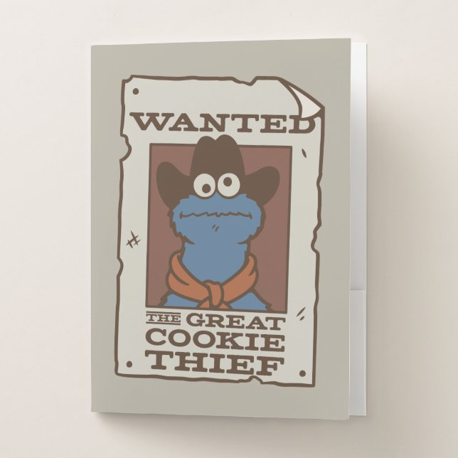 Cookie Monster | Wanted Poster Pocket Folder (Front)