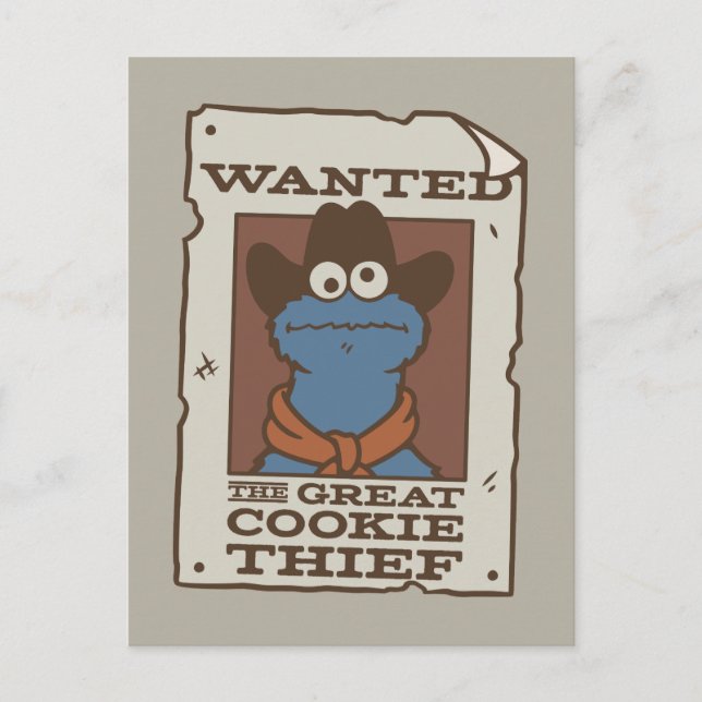 Cookie Monster | Wanted Poster Postcard (Front)