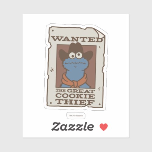 Cookie Monster  Wanted Poster Sticker