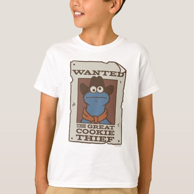 Cookie Monster | Wanted Poster T-Shirt (Front)