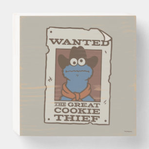 Cookie Monster   Wanted Poster Wooden Box Sign
