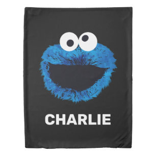 Cookie Monster Watercolor Add Your Name Duvet Cover