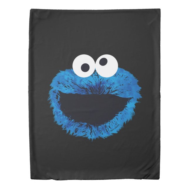 Cookie Monster | Watercolor Duvet Cover (Front)