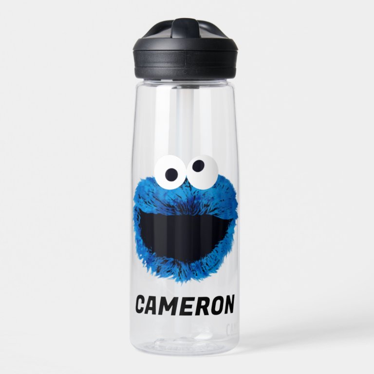 Cookie Monster | Watercolor Trend | Add Your Name Water Bottle